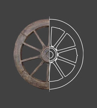 Faux Wood Wagon Wheels