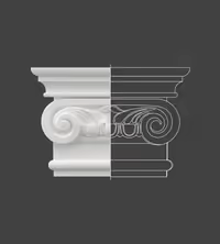 Pilaster Sütun İyon Başlık
