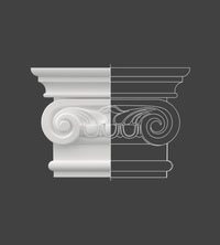 Pilaster Column Ionic Capital