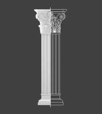 Short Roman Pilaster Columns
