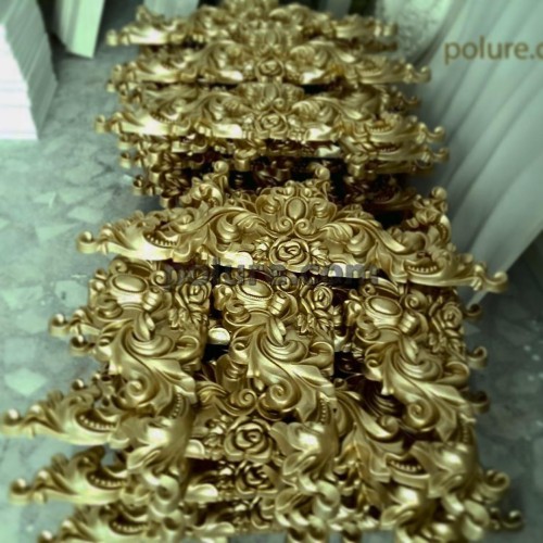 Classic Palace Style: Gold-Leaf Polyurethane Pediment Designs