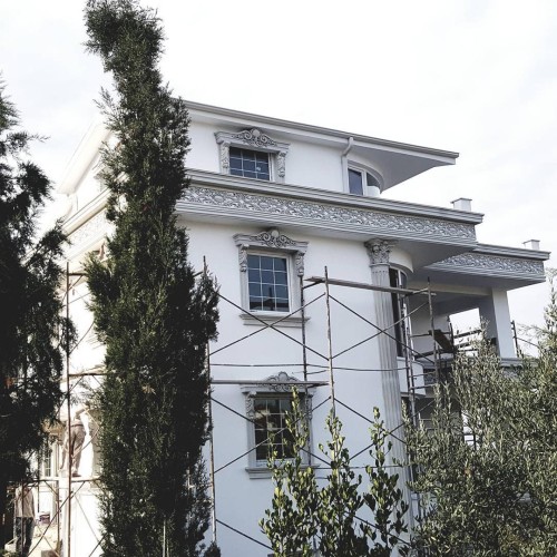 Neoclassical Villa Exterior Ornaments and Polyurethane Window Trim Designs