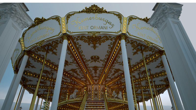 Luxury Carousel Design with Classic Polyurethane Architectural Details