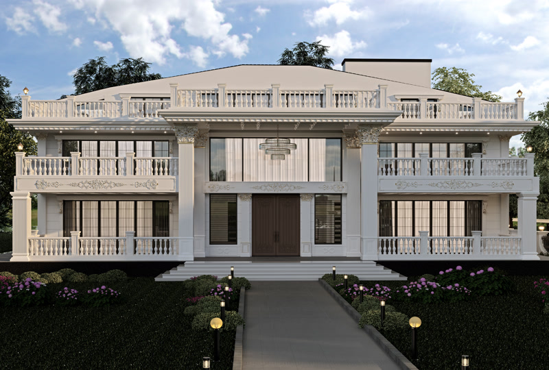 Architettura Villa Neoclassica: Arte del Decoro in Poliuretano