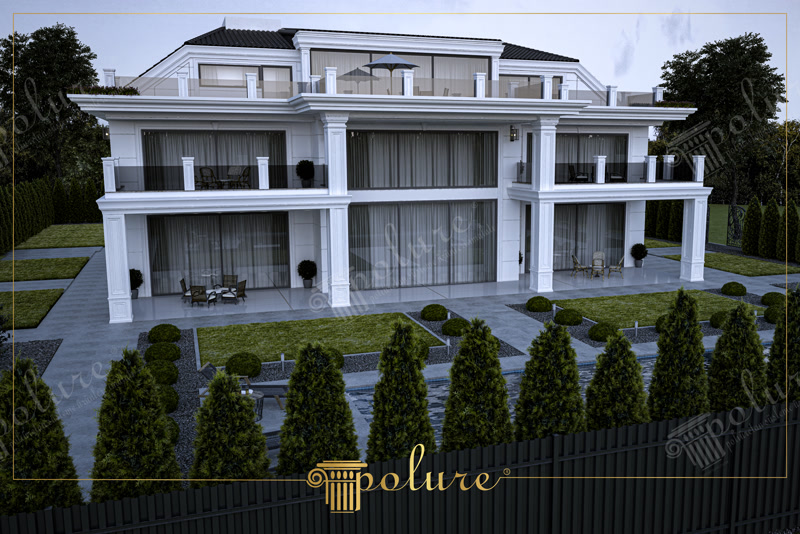 Neoklasik Detaylı Modern Villa Dış Cephe Uygulaması