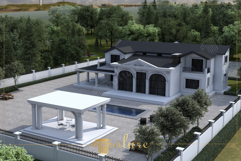 Neoklasik Villa Mimarisi ve Poliüretan Gazebo Tasarımı