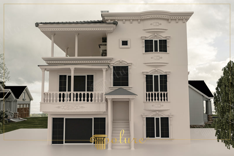 Neoclassical Three-Story Villa Exterior Wall Cladding Designs