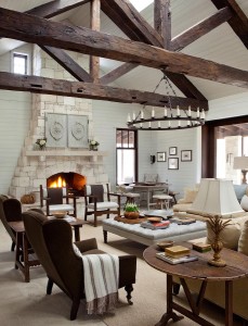 Design del Soffitto Rustico e Travi in Poliuretano Effetto Legno