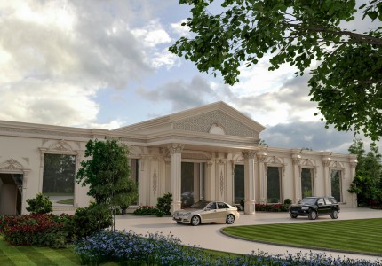 Facciata di Lusso per Sala Ricevimenti in Stile Neoclassico