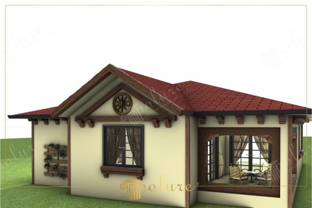 Design di Casa Rustica con Poliuretano Effetto Legno Naturale