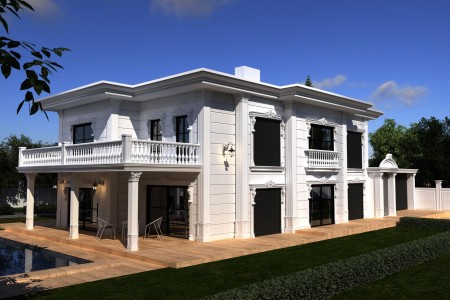 Estetica di Colonne e Balaustre in Poliuretano per Ville Neoclassiche