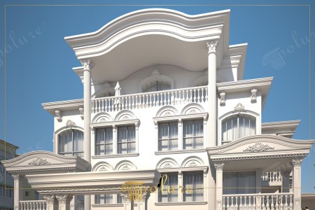 Architettura Neoclassica e Dettagli per Facciate in Poliuretano