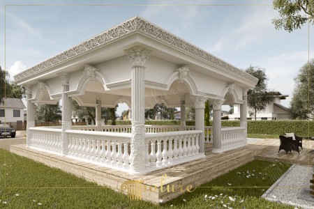 Gazebo e Balaustra in Poliuretano di Ispirazione Classica