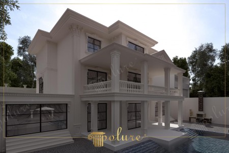 Architettura di Ville Neoclassiche e Design in Poliuretano