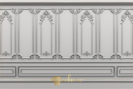 Design di Pareti Neoclassiche con Rilievi e Cornici in Poliuretano