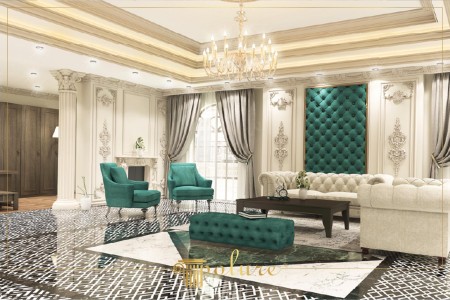 Design Neoclassico con Pannelli in Poliuretano e Colonne Ioniche