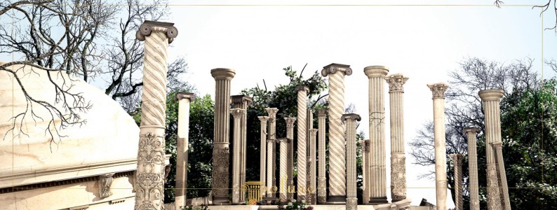 Design di Colonne per Esterni d'Ispirazione Antica e Varietà