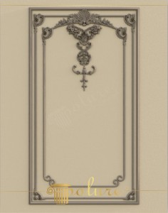 Neoclassical Polyurethane Wall Molding: Anthracite and Beige Harmony