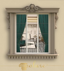 Design di Finestre Neoclassiche e Modelli di Timpani in Poliuretano