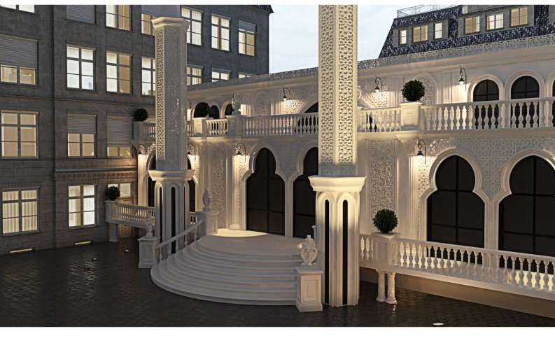 Design di Lusso per Esterni Ispirato all'Architettura Neoclassica