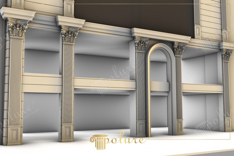 Design Esterno per Negozi di Lusso e Atelier con Colonne Corinzie