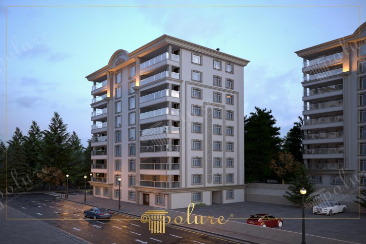 Design di Facciata per Residenze Moderne con Dettagli Neoclassici