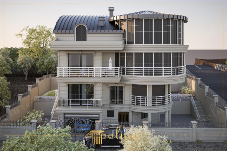 Silindirik Mimari ve Poliüretan Cephe Detaylarıyla Modern Villa