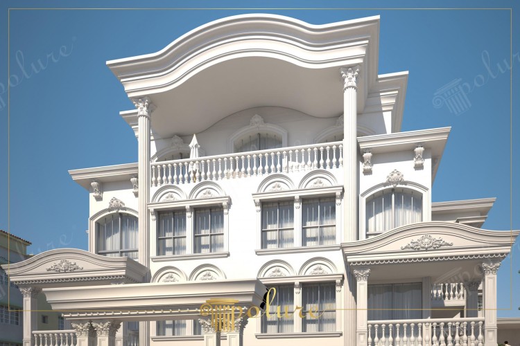 Architettura Neoclassica e Dettagli per Facciate in Poliuretano