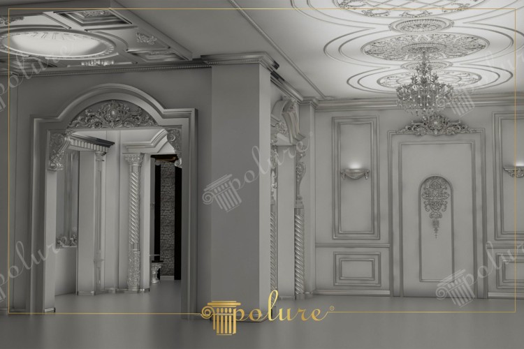 Arte del Rilievo e Colonne in Poliuretano per Uffici Neoclassici