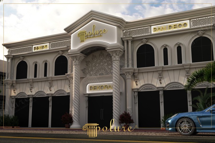 Design di Facciate Commerciali Neoclassiche e Soluzioni Polure
