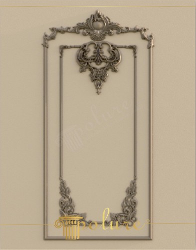 Neoclassical Wall Panel Design and Polure Decorative Motifs