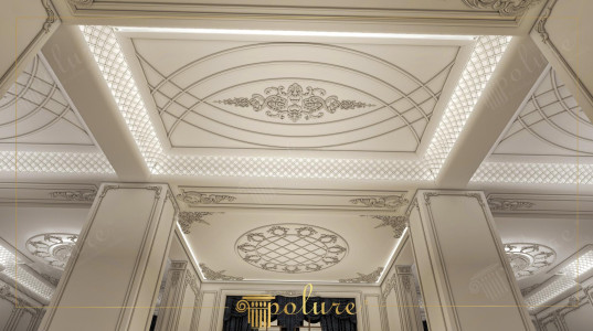Decorazione Neoclassica per Soffitti e Pareti di Sale Ricevimenti