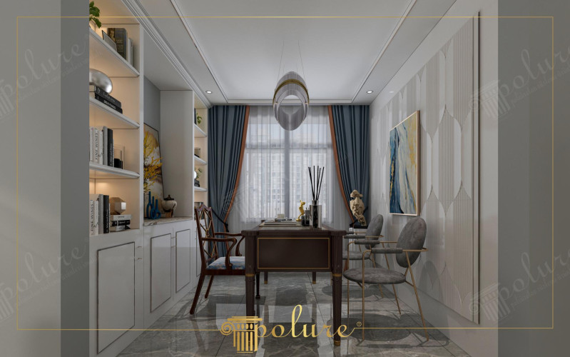 Decorazione Parete Studio: Sintesi tra Neoclassico e Moderno