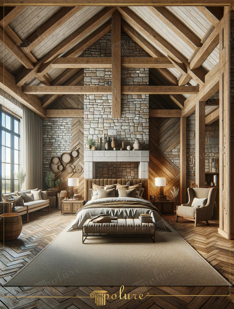 Look Legno Naturale con Travi in Poliuretano nel Design Rustico