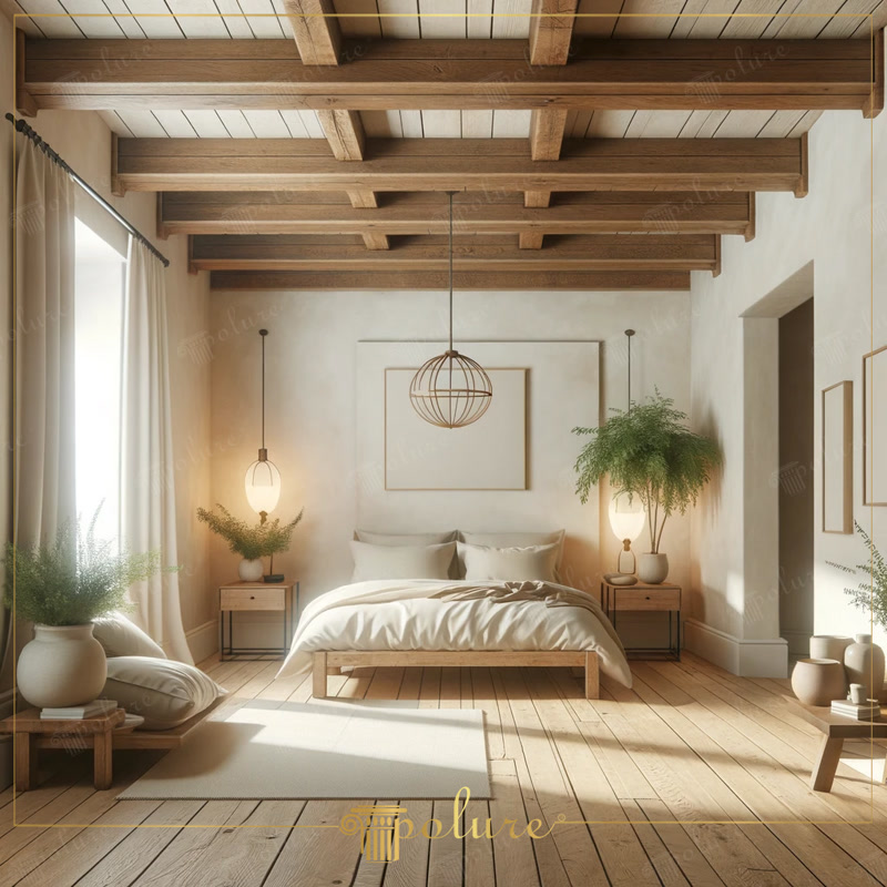 Polyurethane Ceiling Beam Models for Rustic Bedroom Decor