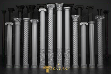 Colonne e Capitelli in Poliuretano di Ispirazione Antica