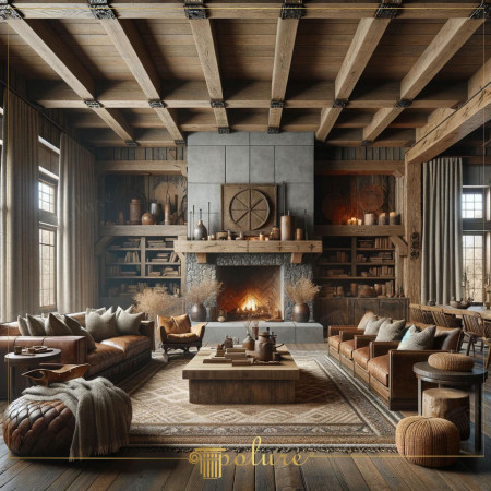Design di Travi e Tronchi in Poliuretano per Atmosfere Rustiche