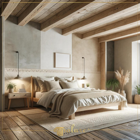 Rustico e Moderno: Camera da Letto con Travi in Poliuretano