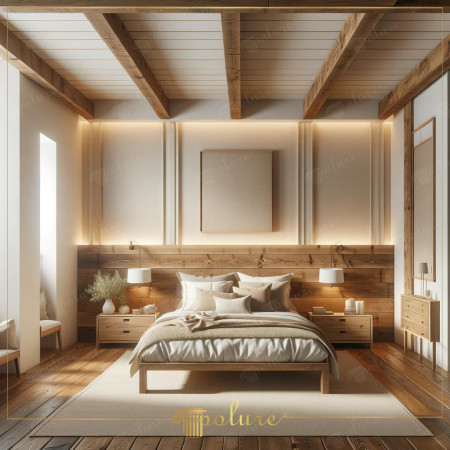 Design di Travi in Poliuretano per Camere da Letto Rustico Moderne
