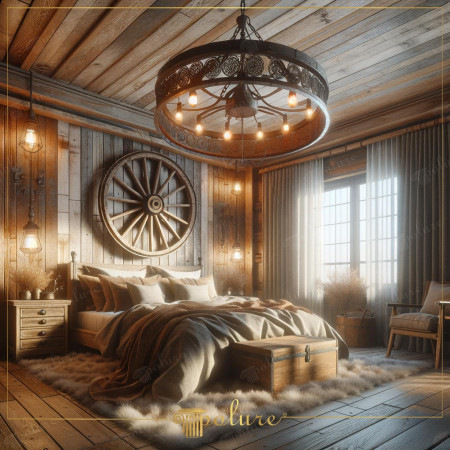 Design di Travi in Poliuretano per Camera da Letto Rustica