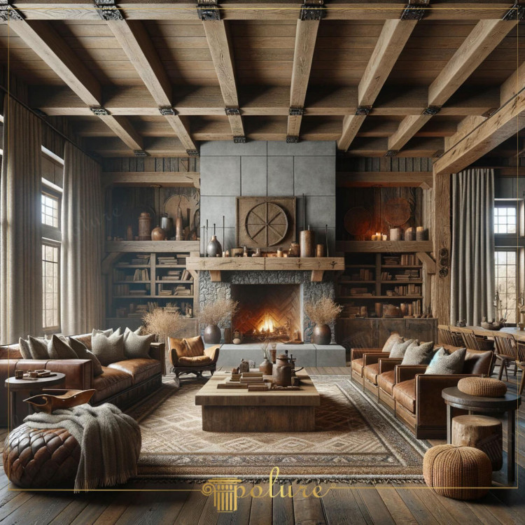 Design di Travi e Tronchi in Poliuretano per Atmosfere Rustiche