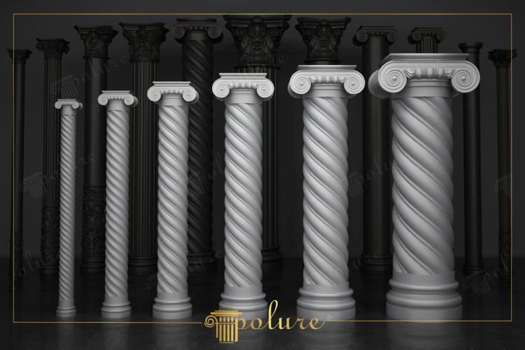 Collezione di Colonne Elicoidali in Poliuretano Ionico