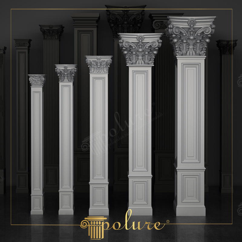 Korint Başlıklı Dekoratif Poliüretan Pilaster Sütun Koleksiyonu