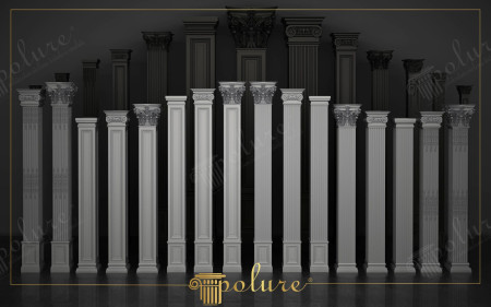 Collezione di Pilastri in Poliuretano per Facciate Classiche
