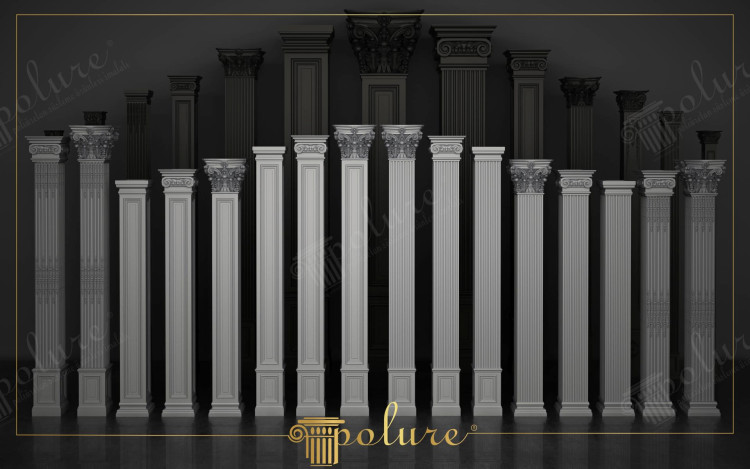 Klasik Cephe Tasarımları İçin Poliüretan Pilaster Sütun Koleksiyonu