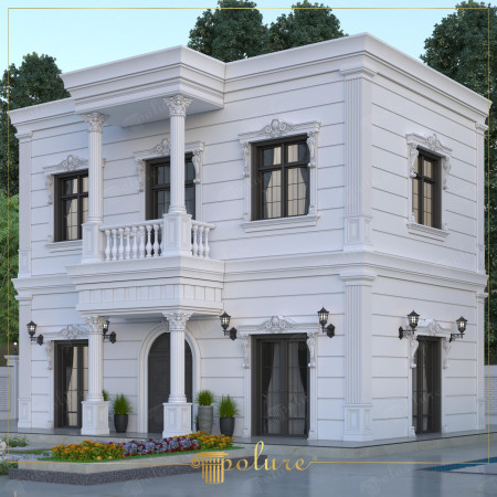 Design di Facciate in Poliuretano per Ville Neoclassiche
