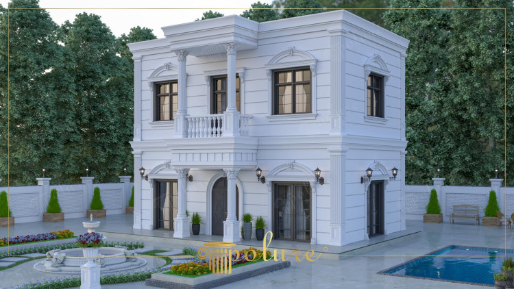 Estetica Villa Moderno-Classica con Decori in Poliuretano