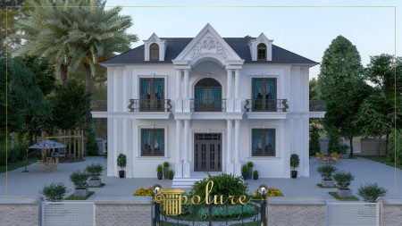 Architettura di Ville Neoclassiche e Dettagli in Poliuretano