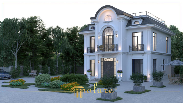 Design Esterno Villa Neoclassica e Elementi in Poliuretano