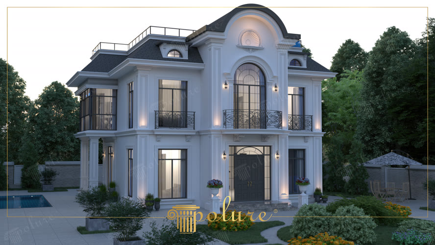 Neoclassical Architecture and Polyurethane Facade Decoration Art